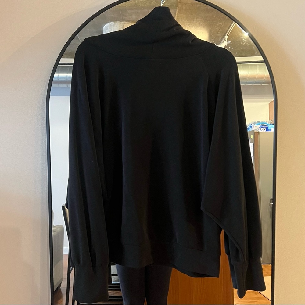 Express Ribbon Funnel Neck Scuba Sweatshirt - Picture 7 of 7